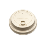 Nắp bã mía nâu có nút 80mm (dùng cho ly giấy 8oz)