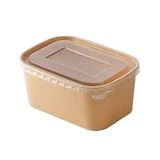  Hộp giấy Rectangle paper box with PP lid 750 ml 
