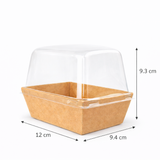  Khay giấy Kraft paper box with clear PET lid 1209 (Brown) 