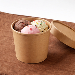  Tô giấy Soup kraft paper cup with paper lid 500ml 