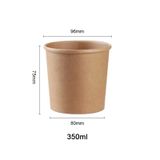  Tô giấy Soup kraft paper cup with paper lid 360ml 