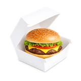  Hộp giấy Burger Premium trắng (12x12x7cm) 