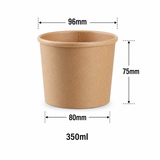  Tô giấy Soup kraft paper cup with paper lid 360ml 