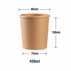  Tô giấy Soup kraft paper cup with paper lid 500ml 