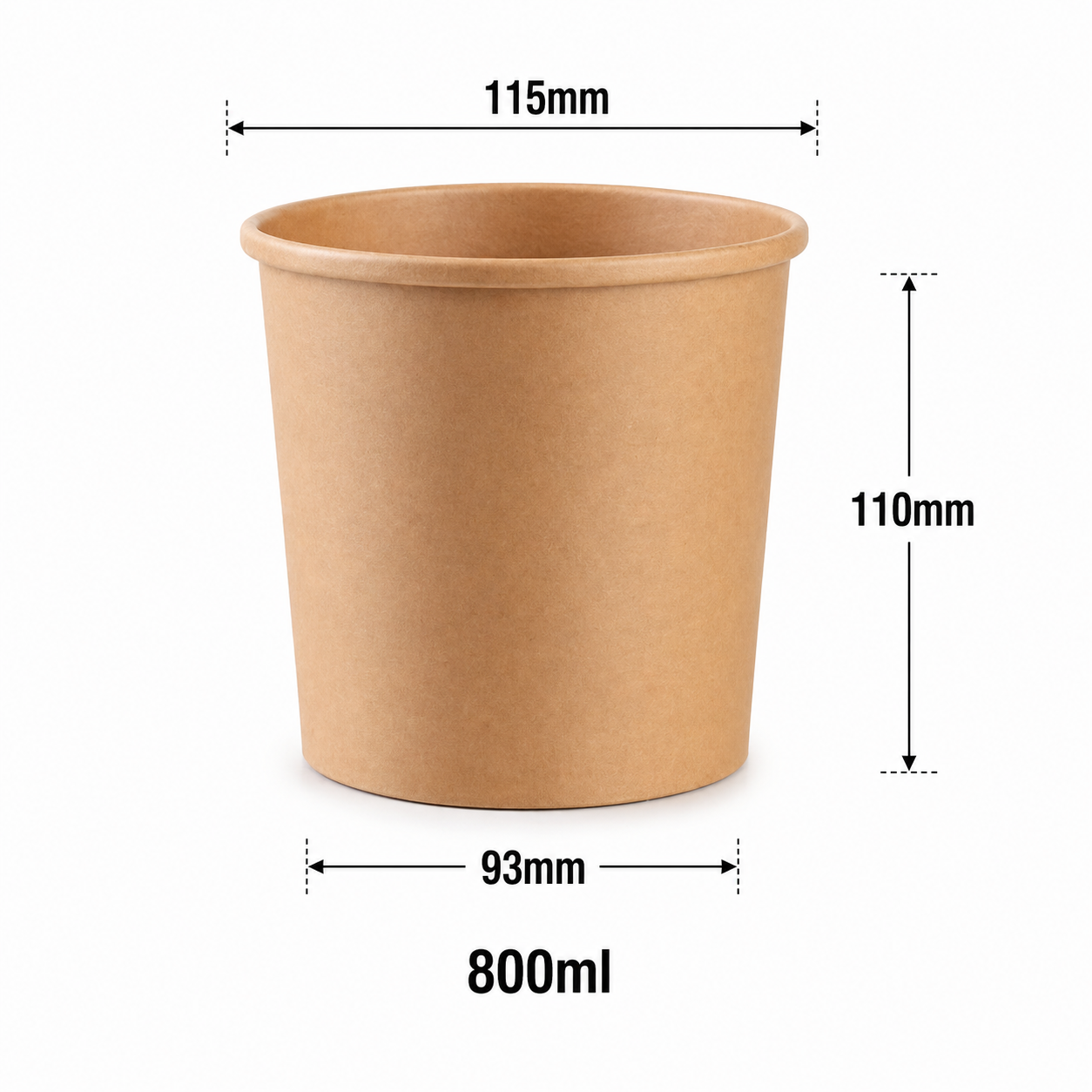  Tô giấy Soup kraft paper cup with paper lid 780ml