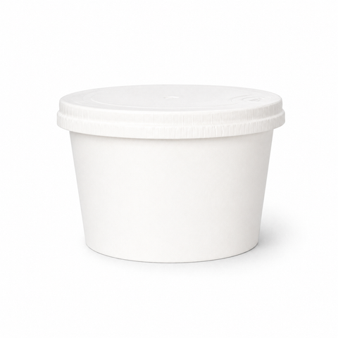  Bộ tô giấy trắng 500ml + nắp giấy 