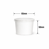  Bộ tô giấy trắng 120ml - 4oz + nắp nhựa PET 