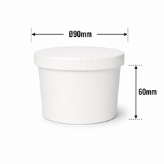  Bộ tô giấy trắng 8.5oz-250ml + nắp giấy 