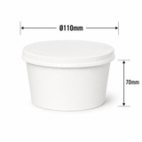  Bộ tô giấy trắng 500ml + nắp giấy 