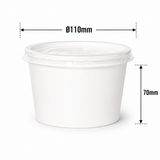  Bộ Tô giấy trắng 500ml - 17oz có kèm nắp 