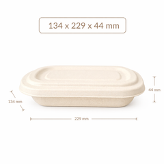  Bộ hộp bã mía 700ml + nắp bã mía 