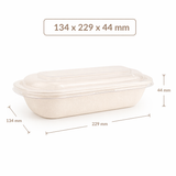 Bộ hộp bã mía 700ml + nắp PET M75 
