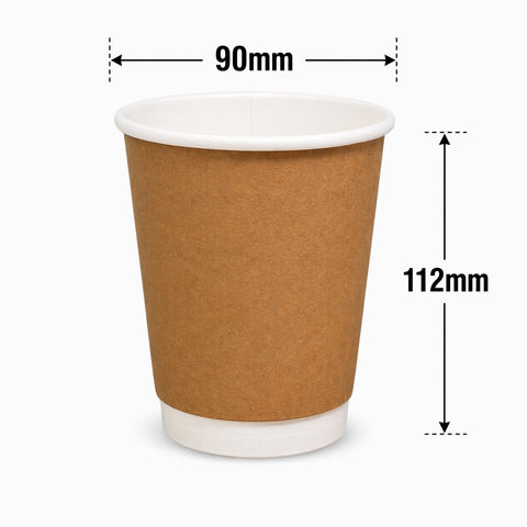 Ly giấy kraft 2 lớp 360ml - 12oz 265gsm