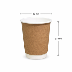  Ly giấy kraft 2 lớp 240ml - 8oz 245gsm 