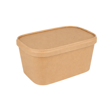  Tô giấy kraft chữ nhật nắp giấy 1000 ml 
