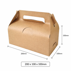  Hộp giấy kraft 20x10x10cm B202 quai xách 