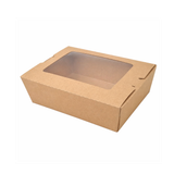  Hộp giấy Clamshell kraft paper box with window 1200 ml 
