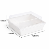  Bộ hộp giấy trắng vuông E1413 + Nắp PET 1413 