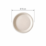 Dĩa bã mía màu nâu 6 inch - Ø15cm