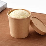 Tô giấy Soup kraft paper cup with paper lid 500ml 