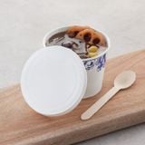  Bộ tô giấy trắng 500ml + nắp giấy 