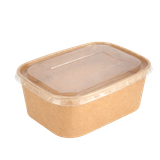  Tô giấy kraft chữ nhật nắp PP 1000 ml 