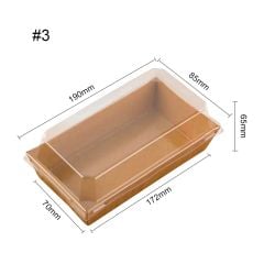  Hộp giấy trắng paper box with clear PET lid 1985 