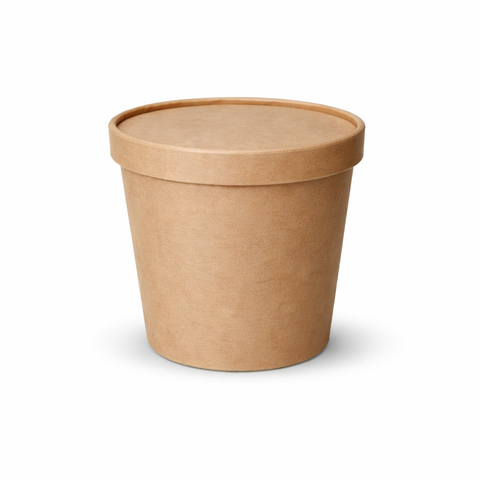  Tô giấy Soup kraft paper cup with paper lid 500ml 