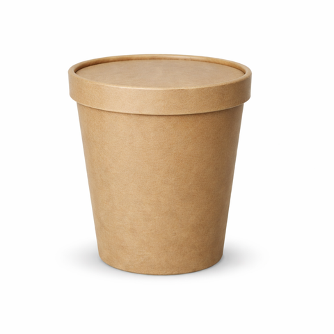  Tô giấy Soup kraft paper cup with paper lid 780ml 