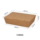  Hộp giấy Clamshell kraft paper box 1200 ml 