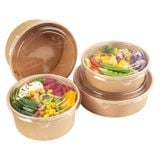  Bộ tô giấy kraft 1300ml + nắp nhựa PET (không nóng) 