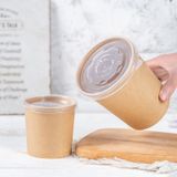  Tô giấy Soup kraft paper cup with paper lid 780ml 