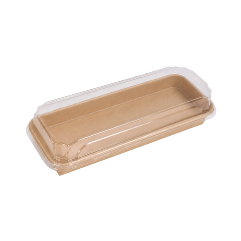  Khay giấy Kraft Sushi Tray with PET lid #5 SS05 