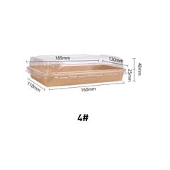  Khay giấy kraft sushi nắp PET chống đọng sương #4 SS04 
