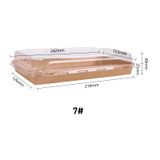  Khay giấy kraft sushi nắp PET chống đọng sương #7 SS07 