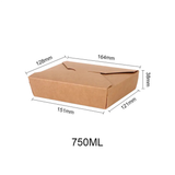  Hộp giấy Folding kraft paper box 750ml 