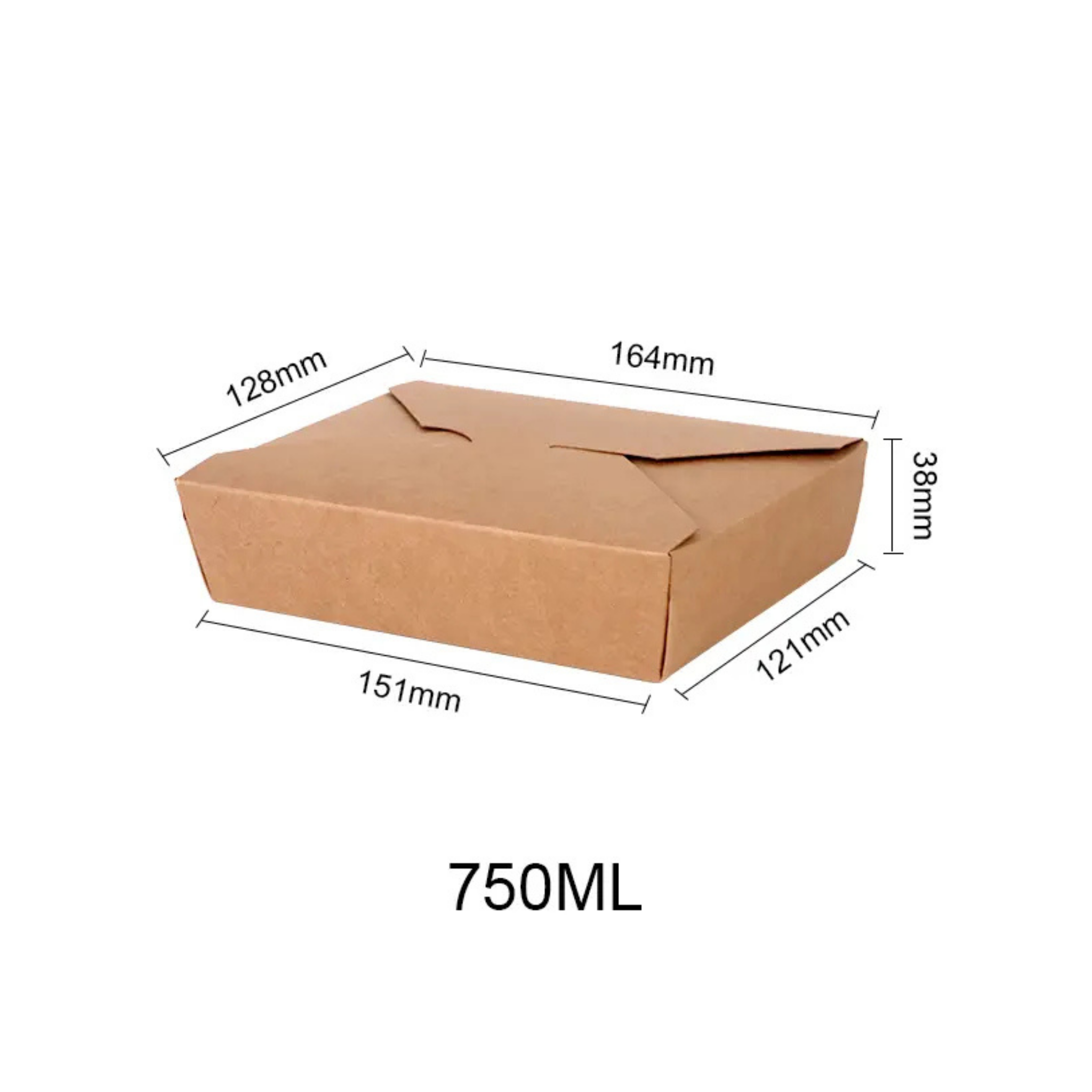  Hộp giấy Folding kraft paper box 750ml
