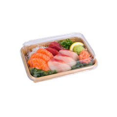 Khay giấy kraft sushi nắp PET chống đọng sương #4 SS04 