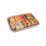  Khay giấy kraft sushi nắp PET chống đọng sương #7 SS07 