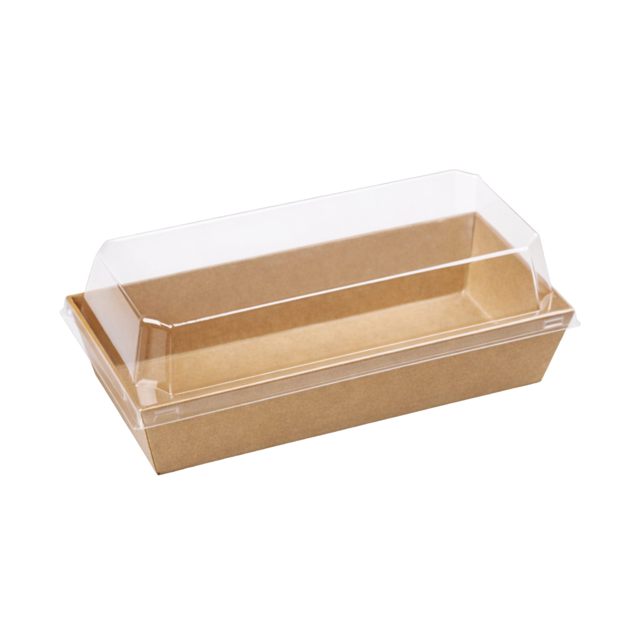  Hộp giấy kraft nắp PET 155x85