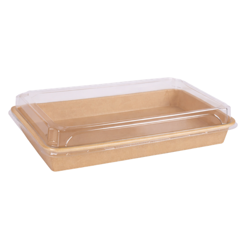  Khay giấy kraft sushi nắp PET chống đọng sương #8 SS08 