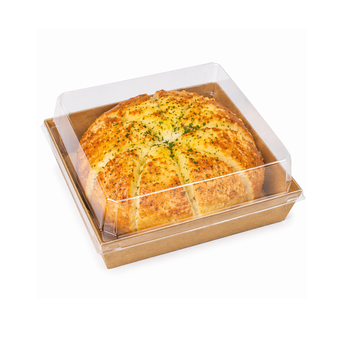  Khay giấy Kraft paper box with clear PET lid 1413 (Brown) 