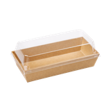  Hộp giấy kraft nắp PET 155x85 