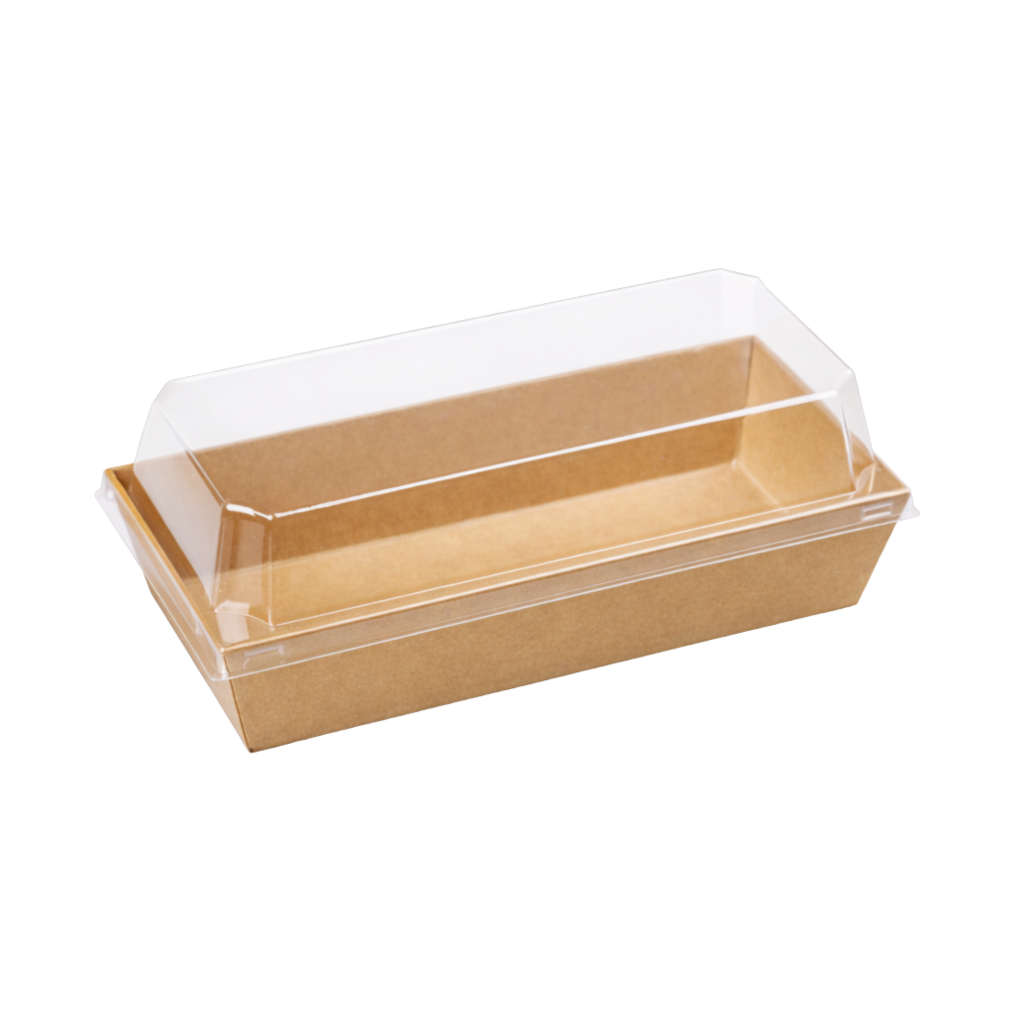  Hộp giấy kraft nắp PET 155x85