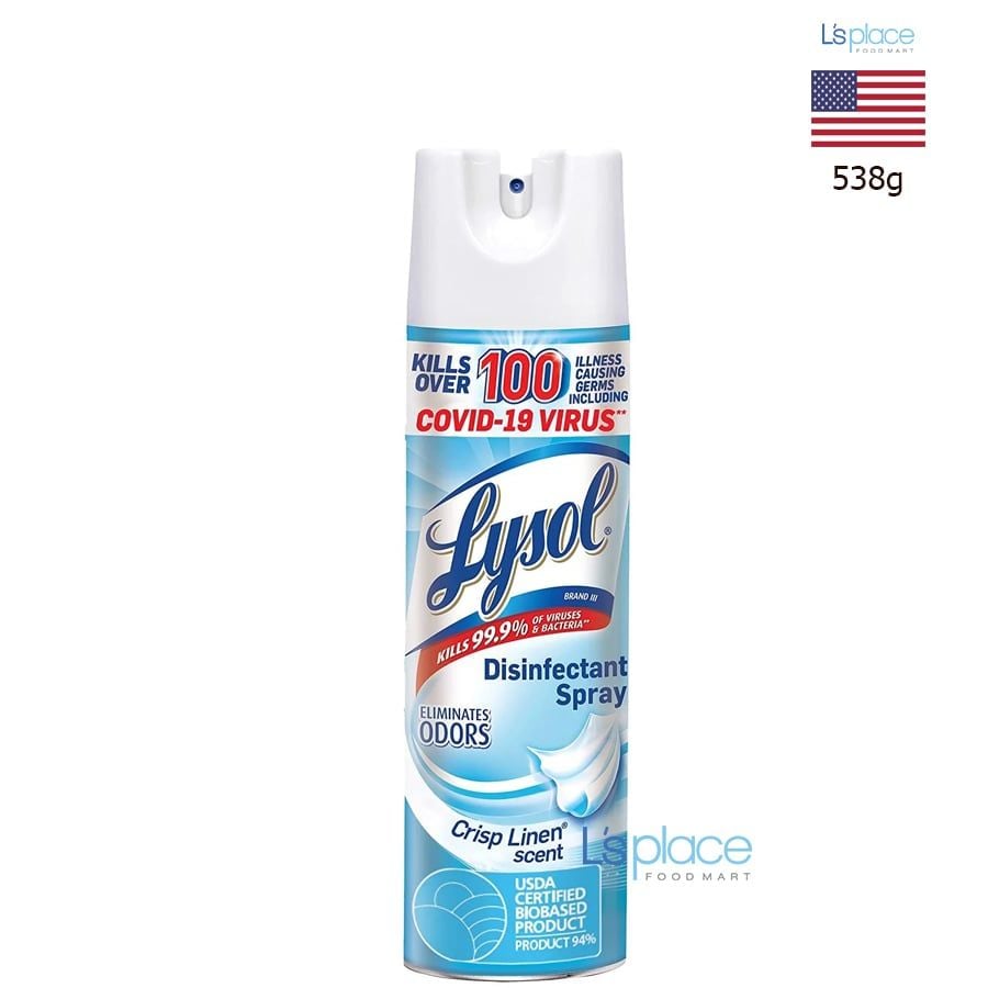 Lysol Xịt khử trùng hương Crisp Linen