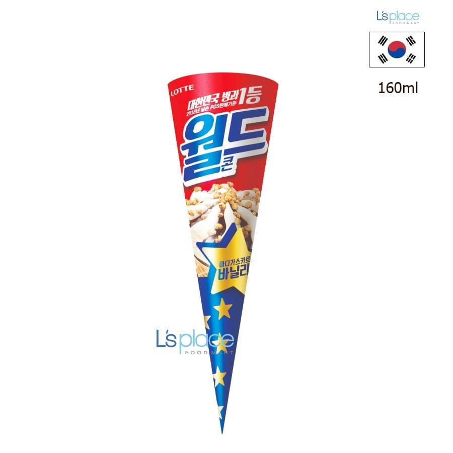 Lotte World Cone Kem ốc quế vị vani