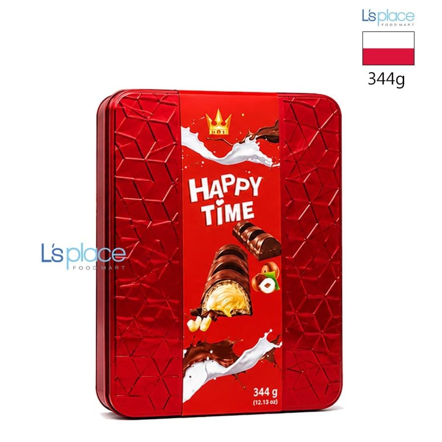Happy Time Bánh xốp phủ socola hạt phỉ