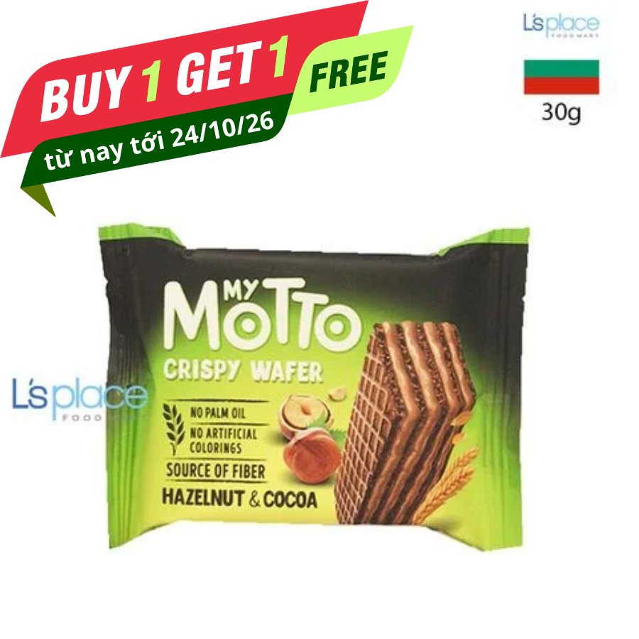 My Motto Bánh xốp giòn hạt phỉ cacao