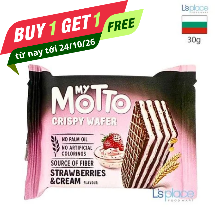 My Motto Bánh xốp giòn dâu kem