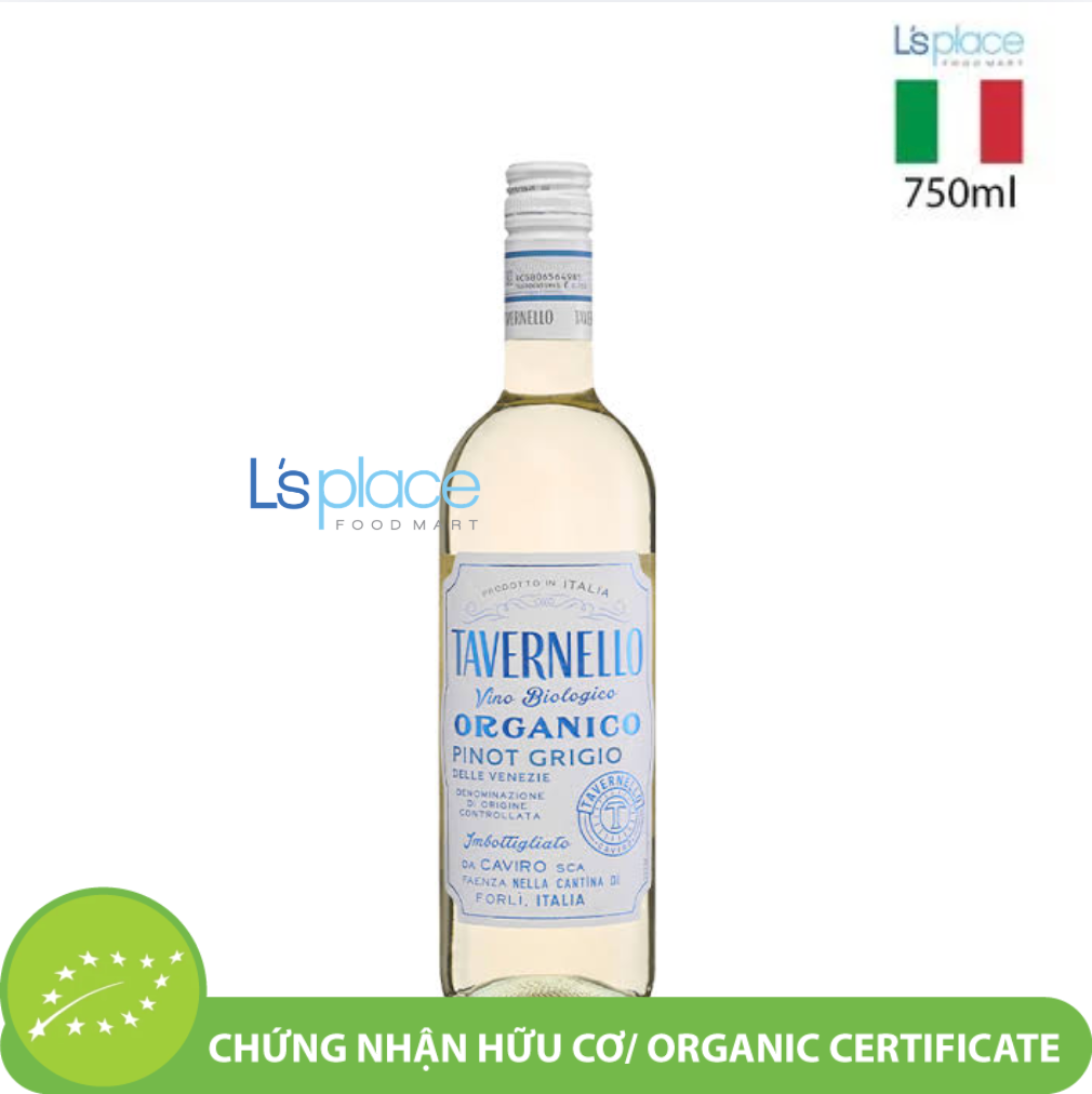 Tavernello Organico vang trắng hữu cơ Pinot Grigio Delle Venezie
